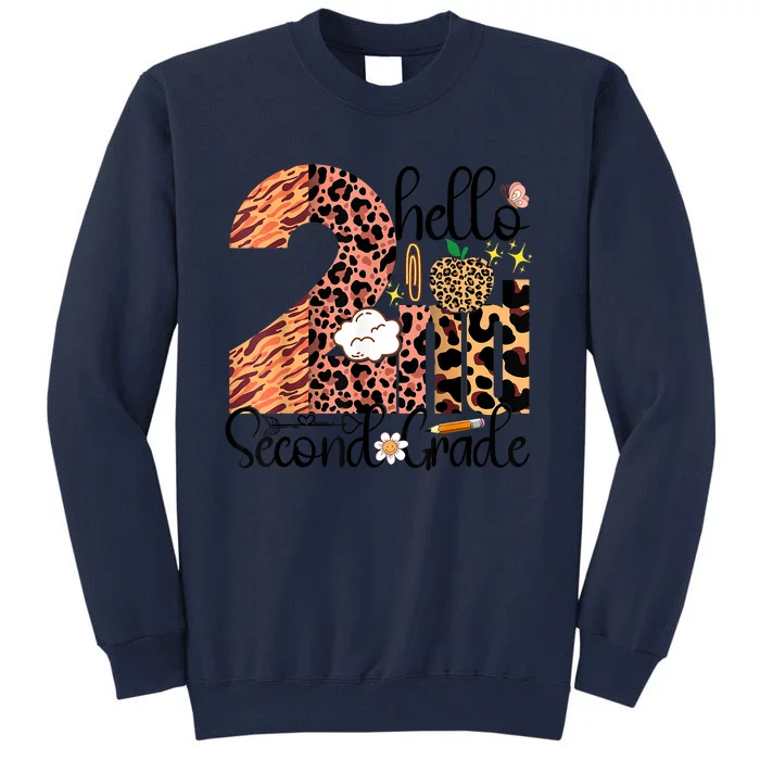 Hello Second Grade 2nd Grade Back To School Teacher Tall Sweatshirt