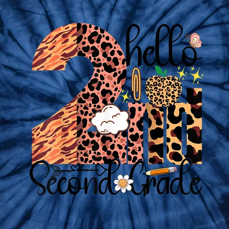 Hello Second Grade 2nd Grade Back To School Teacher Tie-Dye T-Shirt