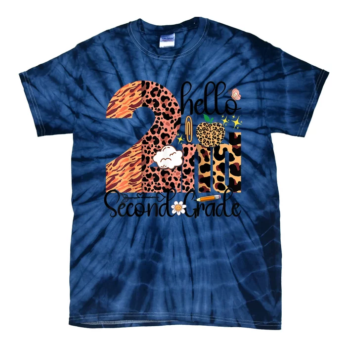 Hello Second Grade 2nd Grade Back To School Teacher Tie-Dye T-Shirt