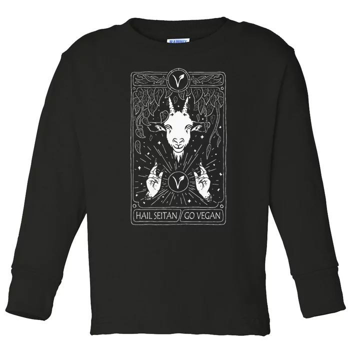 Hail Seitan Go Vegan Toddler Long Sleeve Shirt