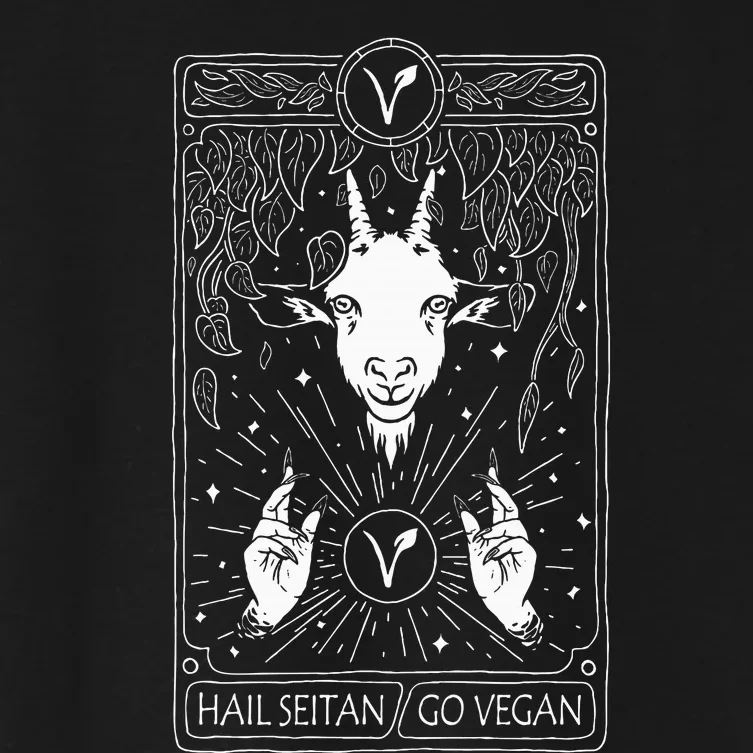 Hail Seitan Go Vegan Women's Crop Top Tee