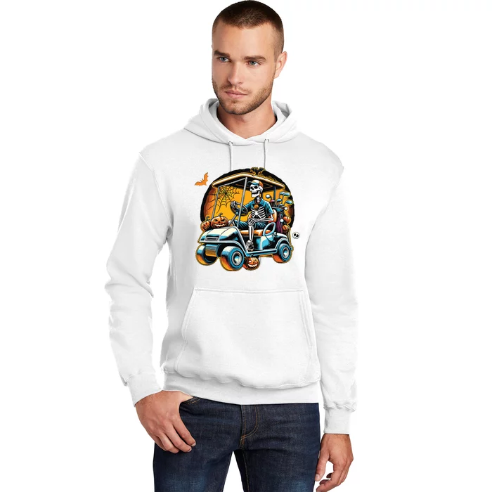 Halloween Skeleton Golf Cart Golfer Hoodie