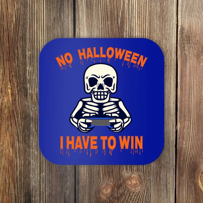 Halloween Skeleton Gamer Funny Gift Coaster