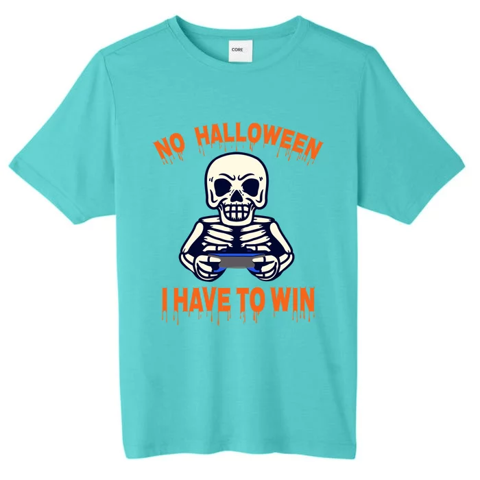 Halloween Skeleton Gamer Funny Gift ChromaSoft Performance T-Shirt