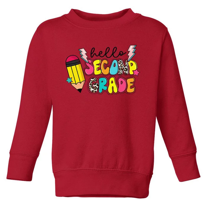 Hello Second Grade Team 2nd Grade Teacher Back To School Toddler Sweatshirt