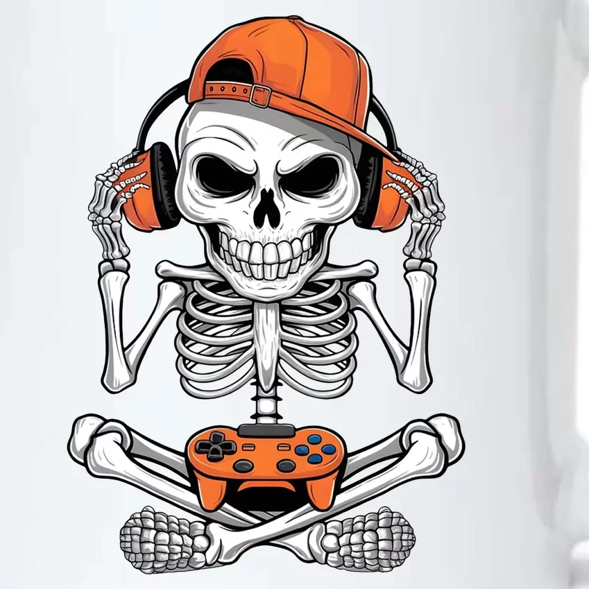 Halloween Skeleton Gamer Video Gaming Black Color Changing Mug