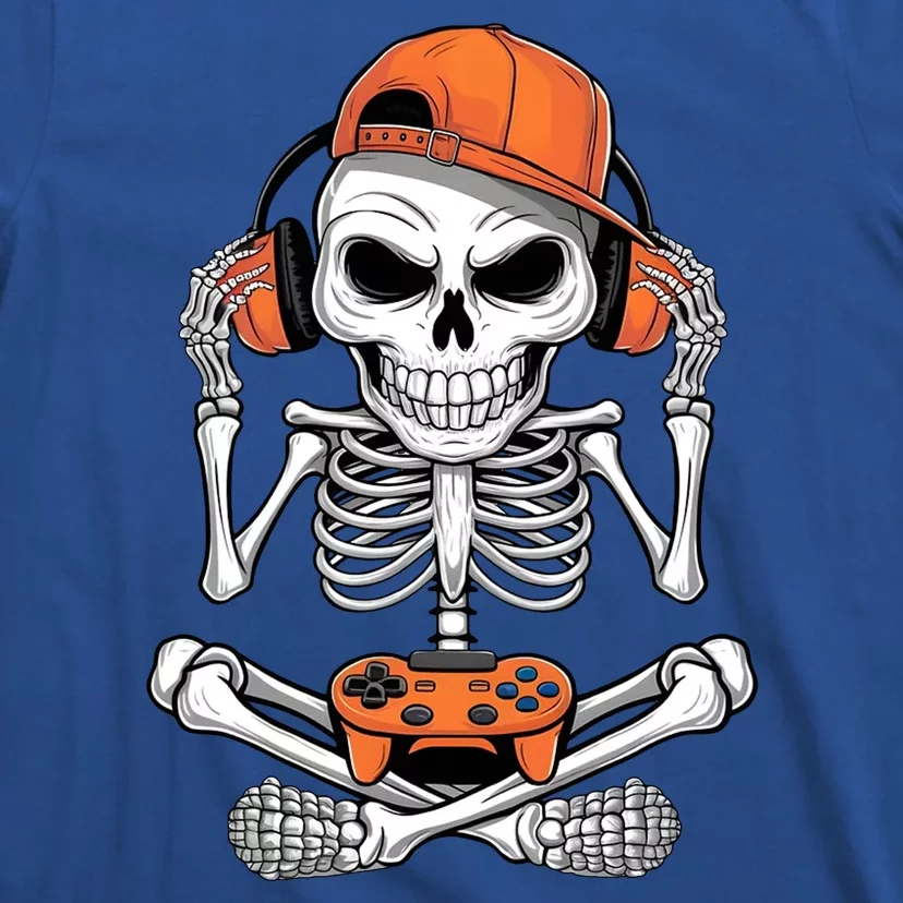 Halloween Skeleton Gamer Video Gaming T-Shirt