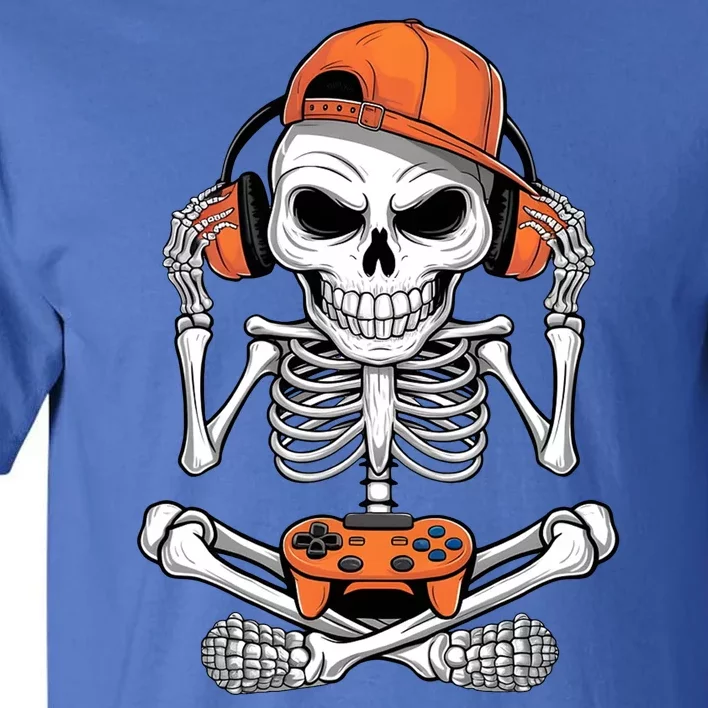 Halloween Skeleton Gamer Video Gaming Tall T-Shirt