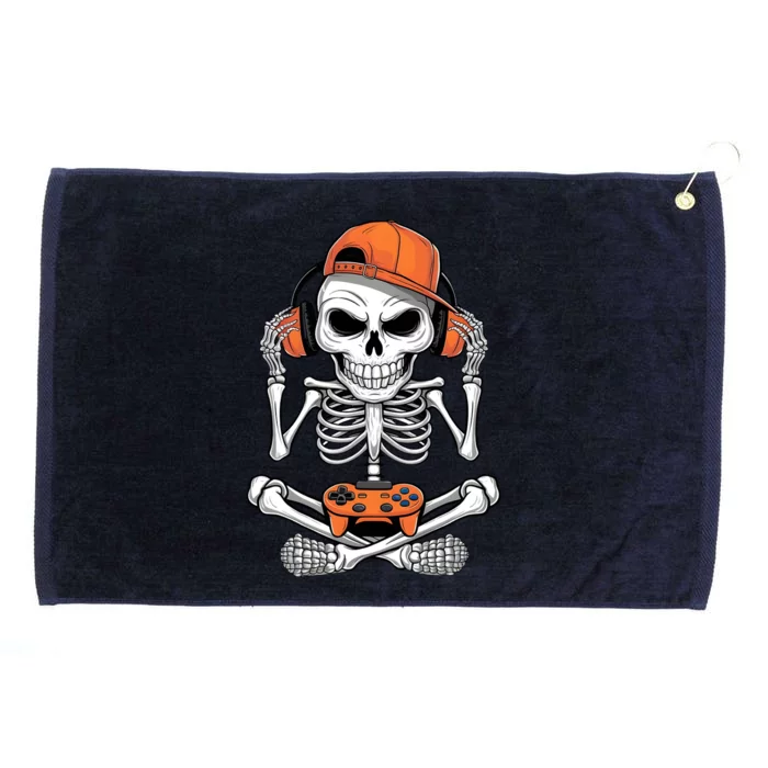 Halloween Skeleton Gamer Video Gaming Grommeted Golf Towel