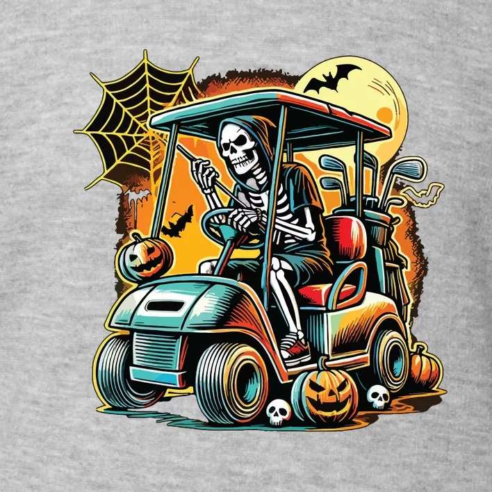 Halloween Skeleton Golf Cart Toddler Sweatshirt