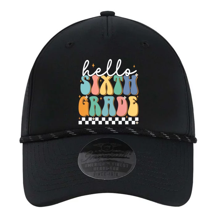 Hello Sixth Grade Groovy 6Th Grade Back School Teacher Gift Performance The Dyno Cap