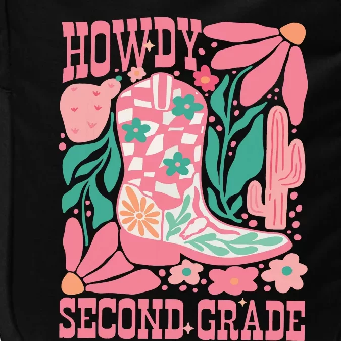 Howdy Second Grade Western 2nd Grade Teacher Cowboy Cowgirl Impact Tech Backpack