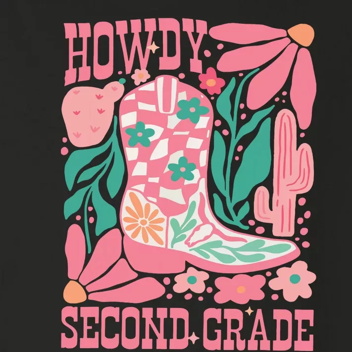 Howdy Second Grade Western 2nd Grade Teacher Cowboy Cowgirl Toddler Long Sleeve Shirt