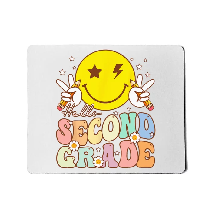 Hello Second Grade Funny Smile Face 2nd Grade Back To School Mousepad