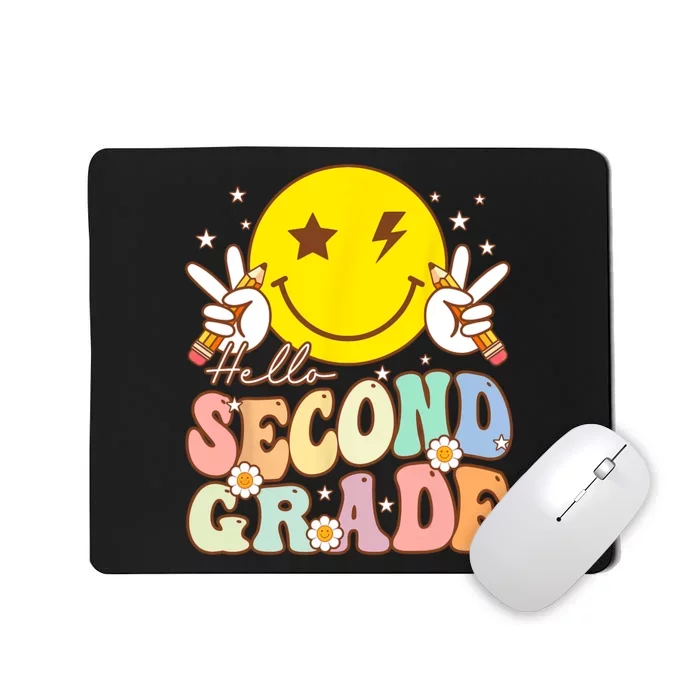 Hello Second Grade Funny Smile Face 2nd Grade Back To School Mousepad