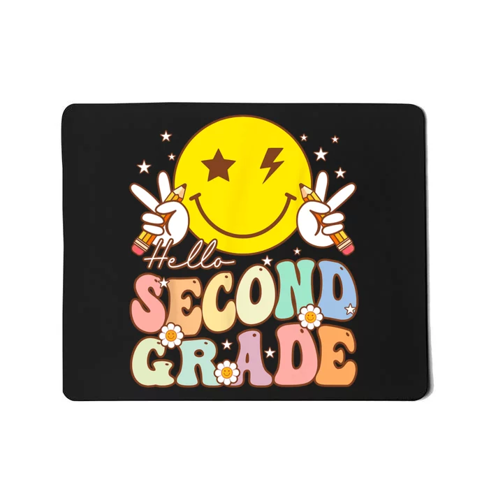 Hello Second Grade Funny Smile Face 2nd Grade Back To School Mousepad