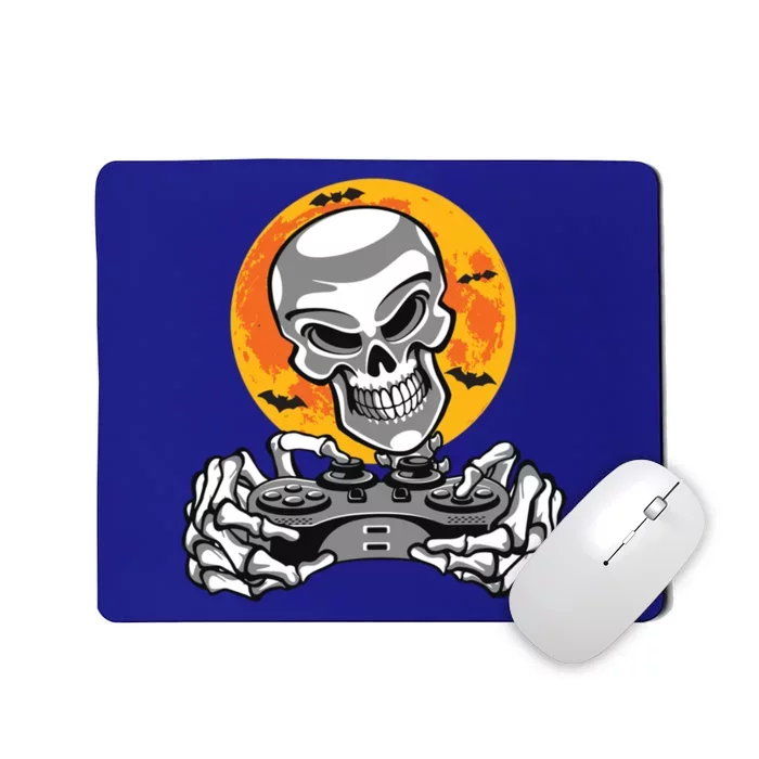 Halloween Skeleton Gamer Video Gaming Teens Gift Mousepad