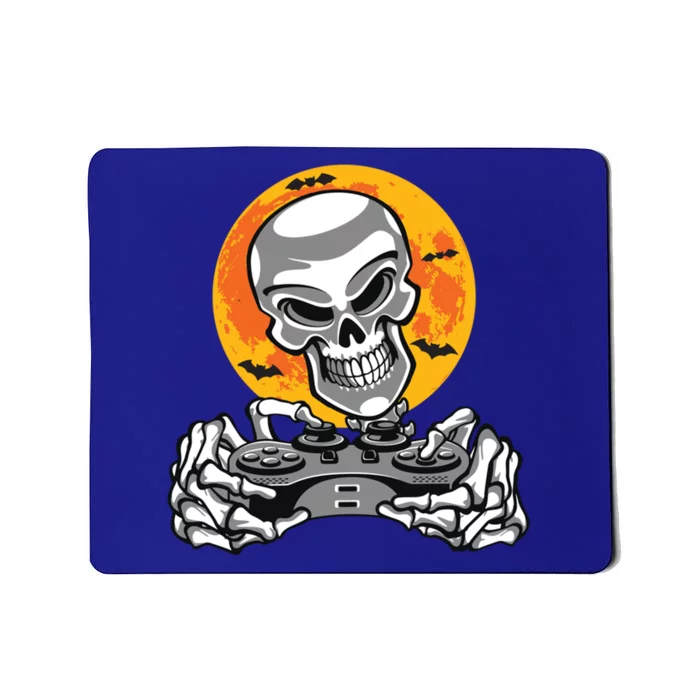 Halloween Skeleton Gamer Video Gaming Teens Gift Mousepad