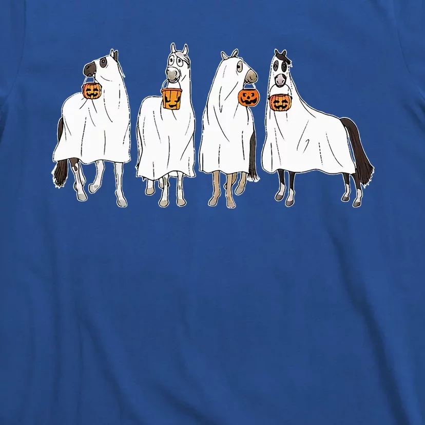 Horse Sheet Ghost Horse Costume Cowboy Western Halloween T-Shirt