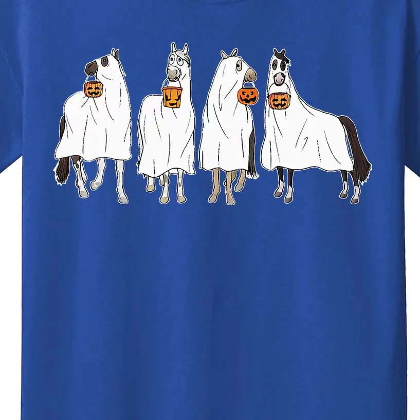 Horse Sheet Ghost Horse Costume Cowboy Western Halloween Kids T-Shirt