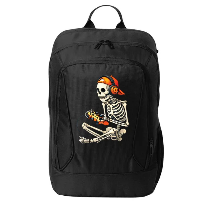 Halloween Skeleton Gamer Video Gaming City Backpack