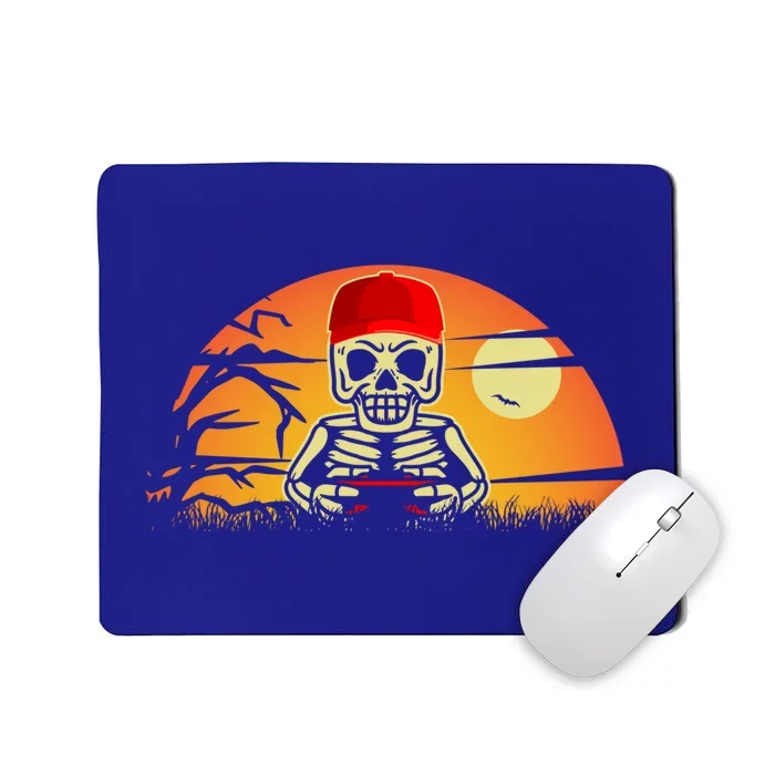 Halloween Skeleton Gaming Lover Scary Video Games Gamer Gift Mousepad