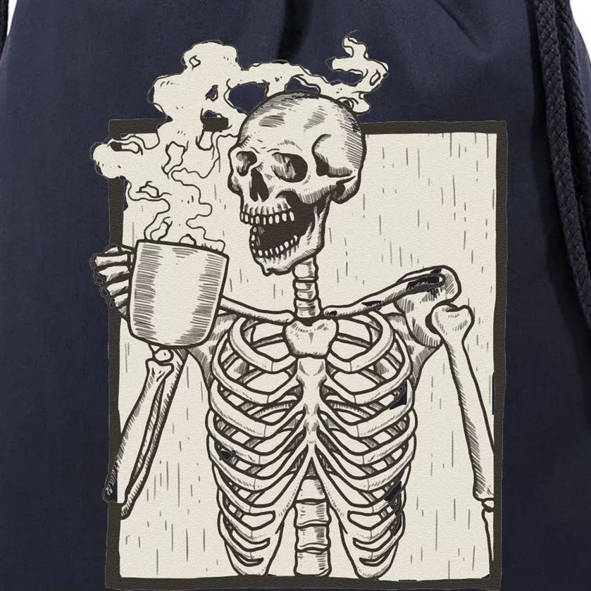 HALLOWEEN SKULL GRAPHIC PRINT FLEECE OVERSIZED Funny Drawstring Bag