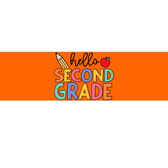 Hello Second Grade Team 2nd Grade Back To School Teacher Bumper Sticker