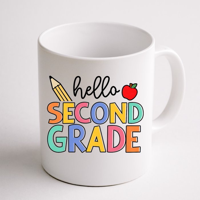 Hello Second Grade Team 2nd Grade Back To School Teacher Front & Back Coffee Mug