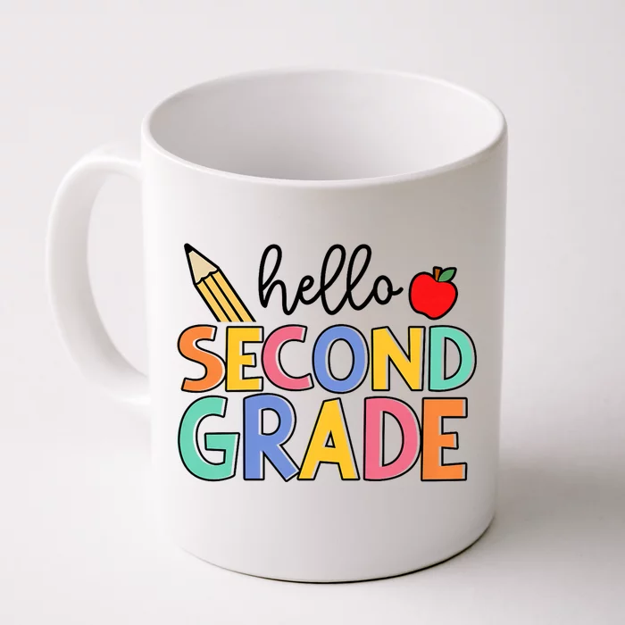 Hello Second Grade Team 2nd Grade Back To School Teacher Front & Back Coffee Mug