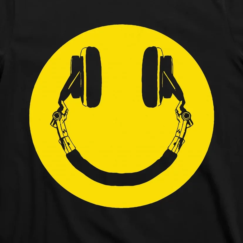 Headphones Smile Grunge Music Music Lover T-Shirt