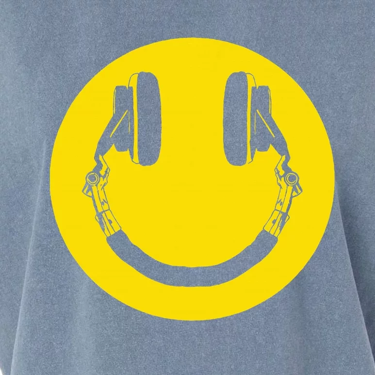 Headphones Smile Grunge Music Music Lover Garment-Dyed Women's Muscle Tee