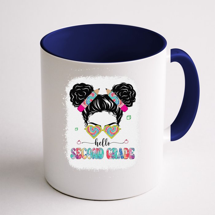 Hello Second Grade Back To School Hair Bun First Day Front & Back Coffee Mug