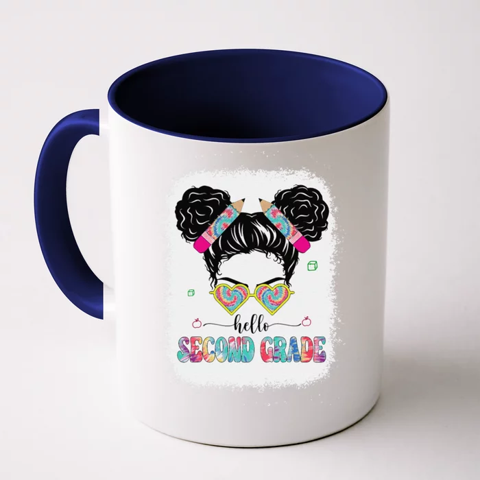 Hello Second Grade Back To School Hair Bun First Day Front & Back Coffee Mug