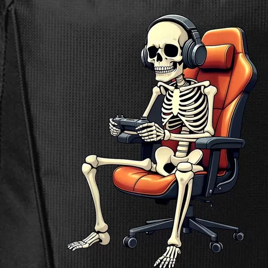 Halloween Skeleton Gamer Video Gaming City Backpack