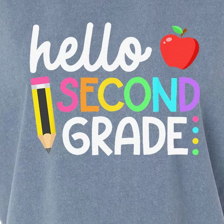 Hello Second Grade Team 2nd Grade Back To School Teacher Garment-Dyed Women's Muscle Tee