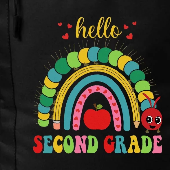 Hello Second Grade Rainbow Back To School Teacher Student Daily Commute Backpack