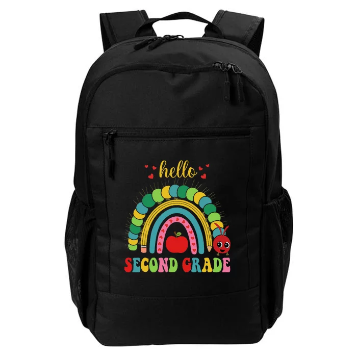 Hello Second Grade Rainbow Back To School Teacher Student Daily Commute Backpack