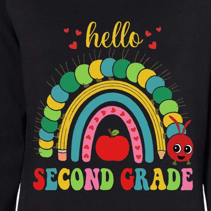 Hello Second Grade Rainbow Back To School Teacher Student Womens California Wash Sweatshirt