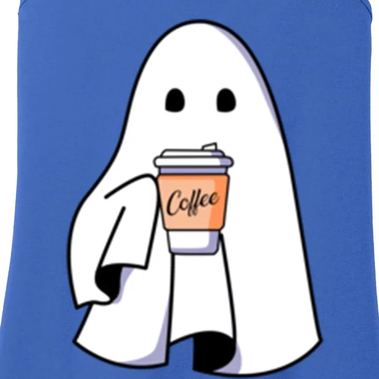 Halloween Spooky Ghost Retro Cute Boo In Coffee Funny Gift Ladies Essential Tank