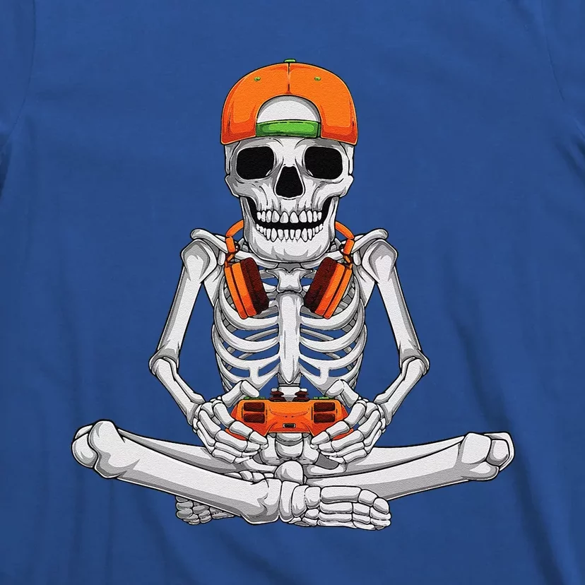 Halloween Skeleton Gamer Video Gaming Funnyns T-Shirt