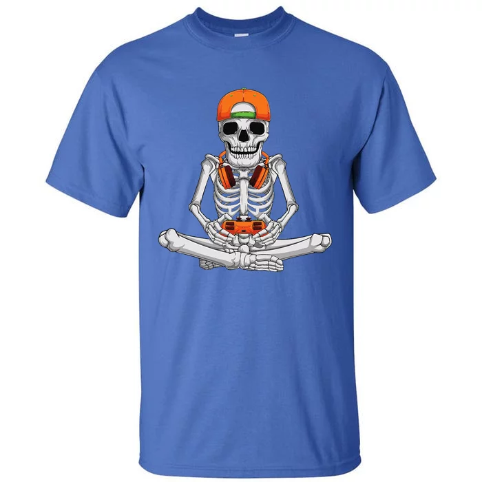 Halloween Skeleton Gamer Video Gaming Funnyns Tall T-Shirt