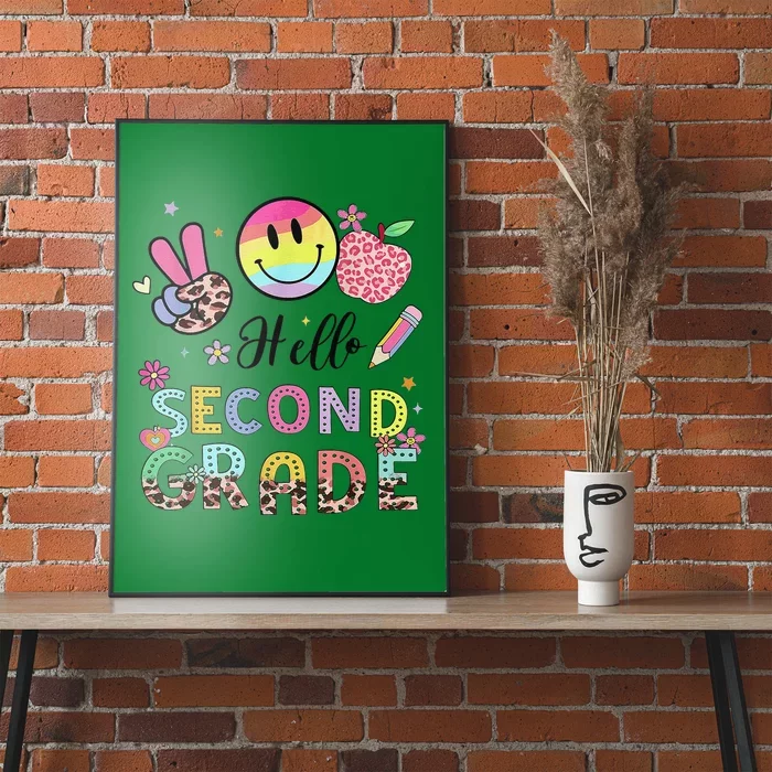 Hello Second Grade 2nd Grade First Day Of School Gift Poster