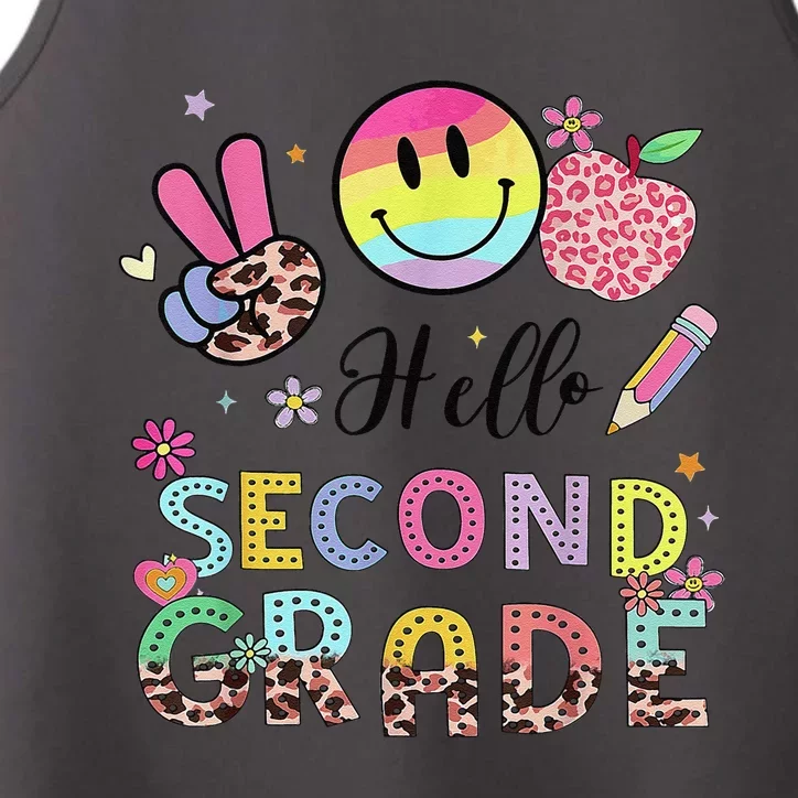 Hello Second Grade 2nd Grade First Day Of School Gift Performance Tank