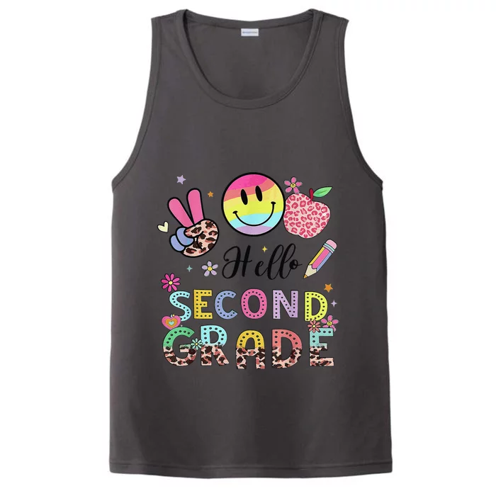 Hello Second Grade 2nd Grade First Day Of School Gift Performance Tank