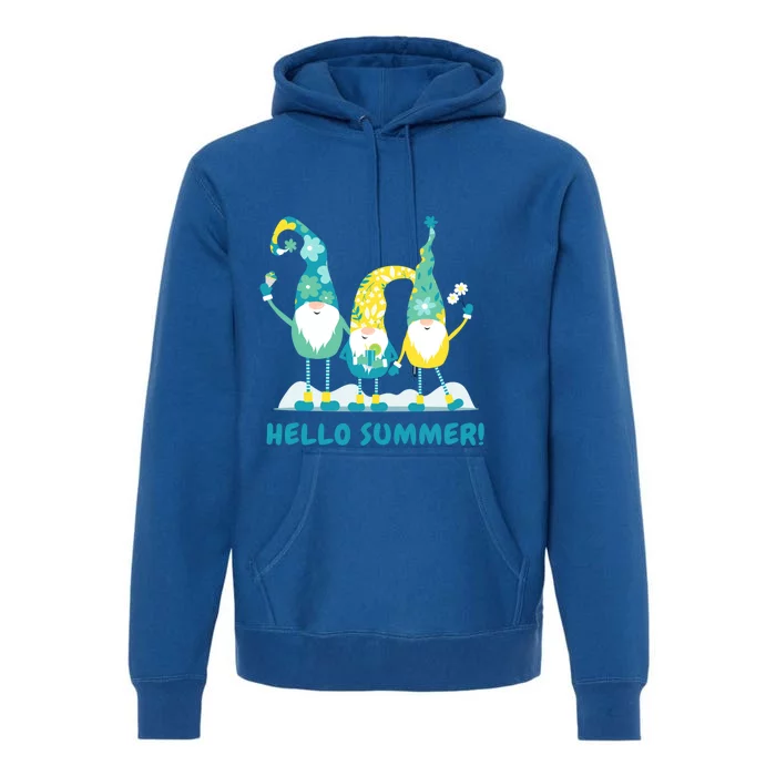 Hello Summer Gnomes Popsicle Flower Vacay Mode Gift Premium Hoodie