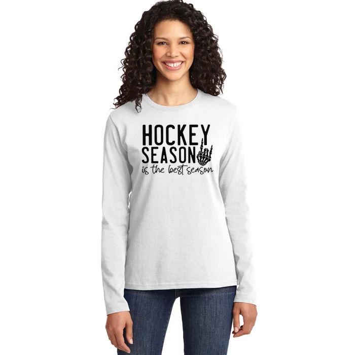 Hockey Season Ladies Long Sleeve Shirt