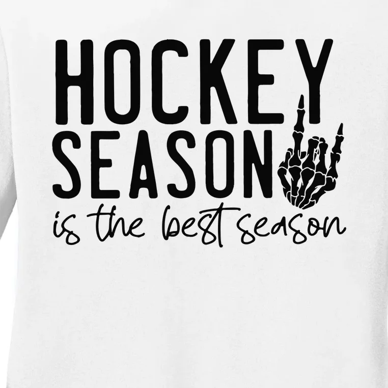 Hockey Season Ladies Long Sleeve Shirt