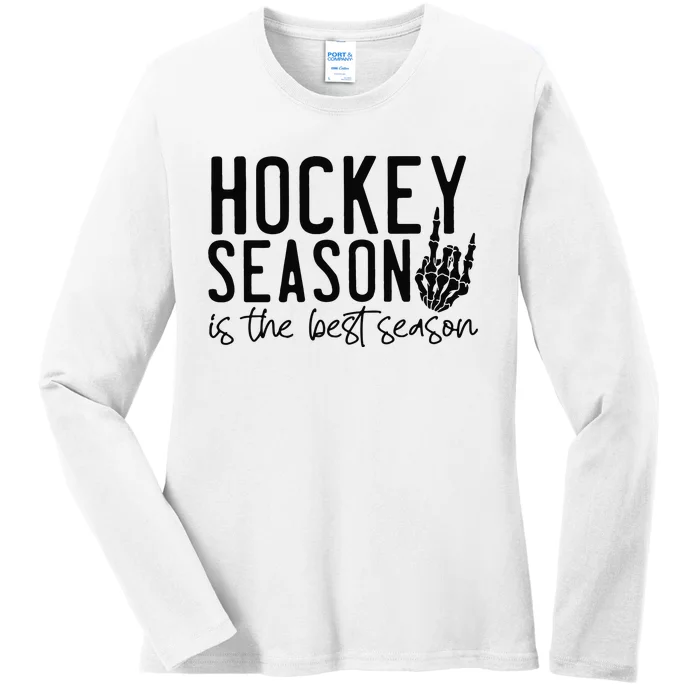 Hockey Season Ladies Long Sleeve Shirt