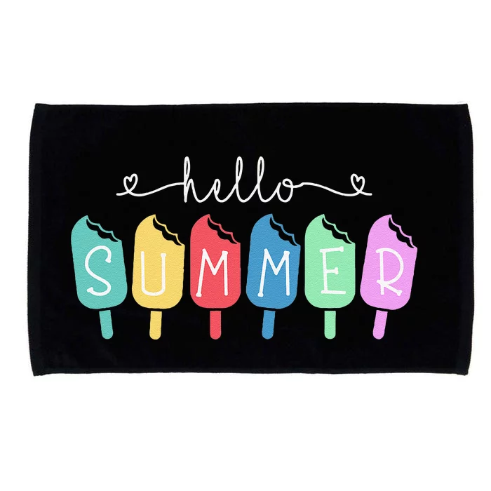 Hello Summer Happy Last Day School Teacher Student Microfiber Hand Towel